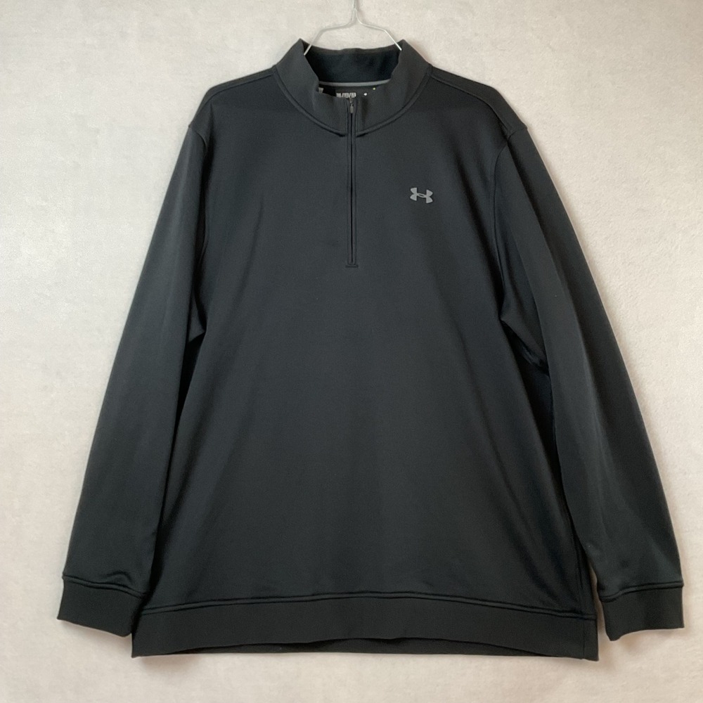 Under Armour Mens 3XL ColdGear Storm Black Quarter Zip Pullover Sweatshirt #1